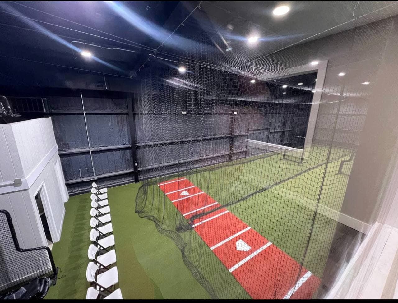 Instrumented indoor batting tunnel at A3 Academy